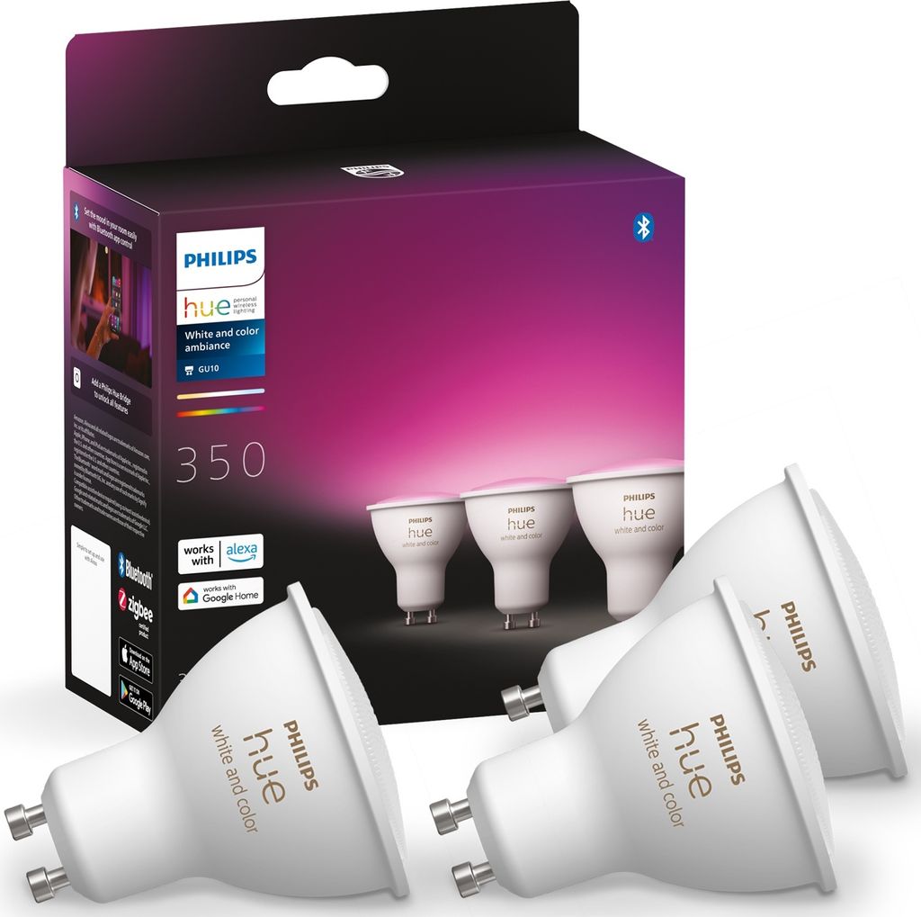 Philips Hue White Colour Ambiance GU10 lampa LED trójpak z Zdjęcie produktu 