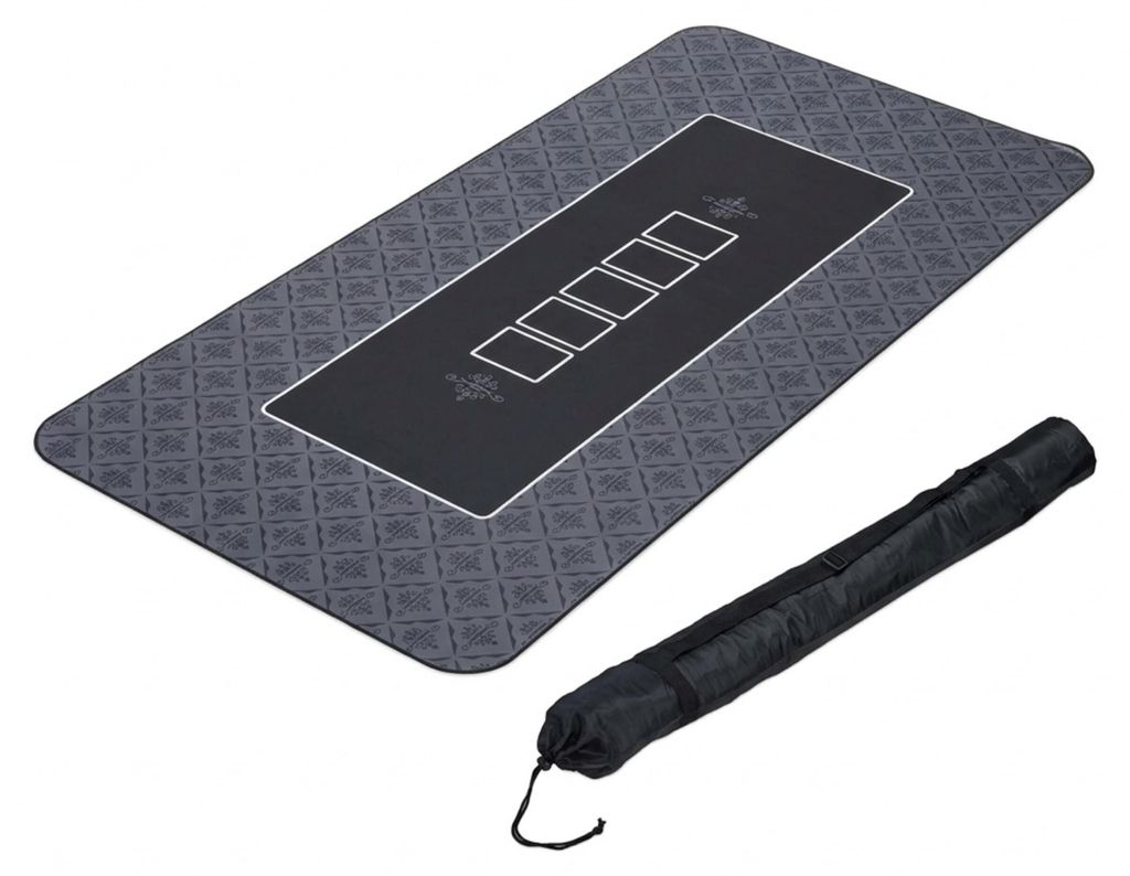 Relaxdays pokerdoek, 180 x 90 cm, Texas Hold'em, grote Productafbeelding  AI-gegenereerde afbeelding