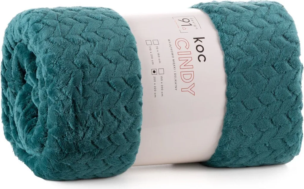 D91 Coperta Cindy 220x200 cm Turchese scuro - 13