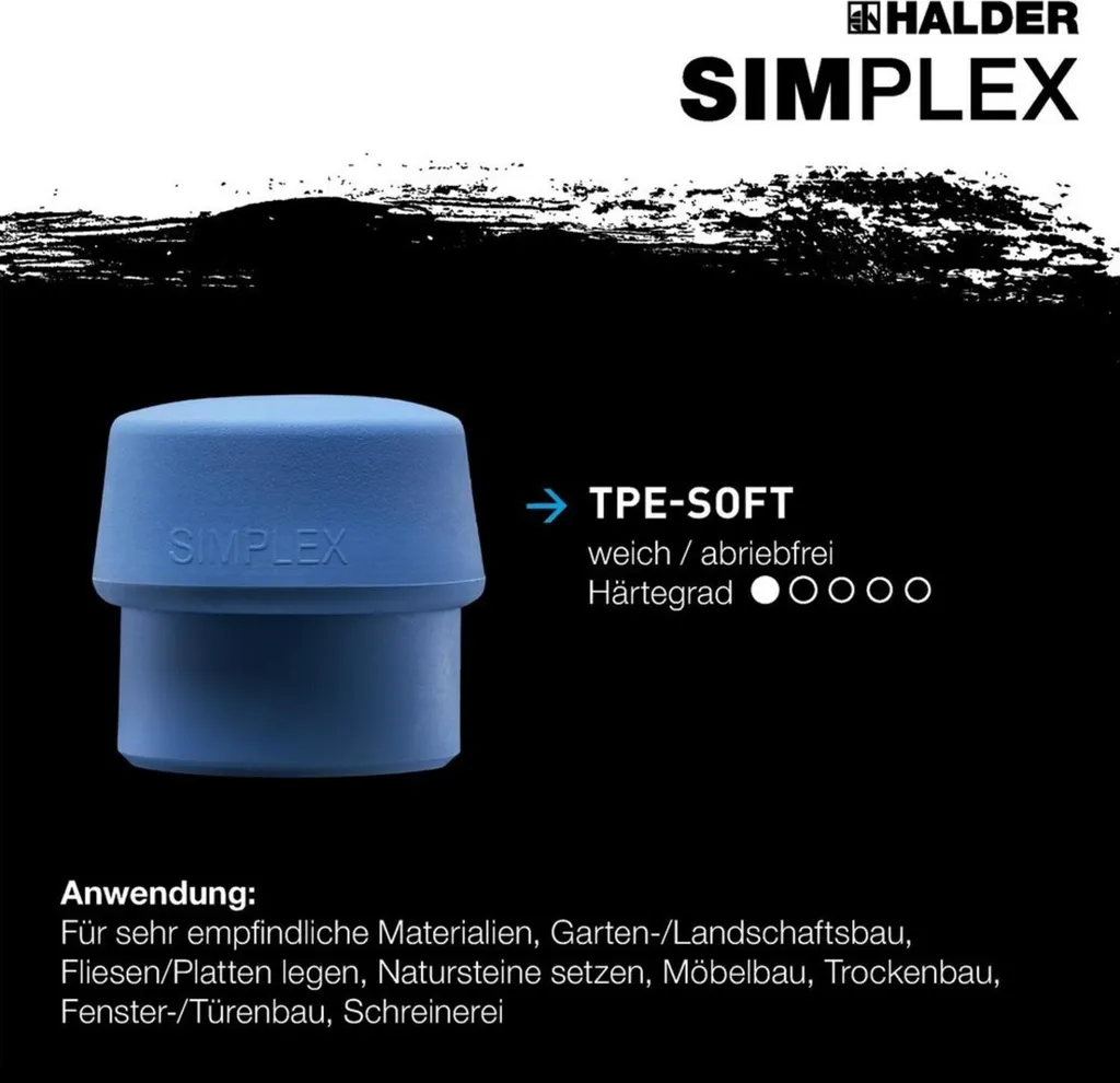 Mazza SIMPLEX vs Martello in Gomma: Perché Scegliere Halder Alluminio - 6
