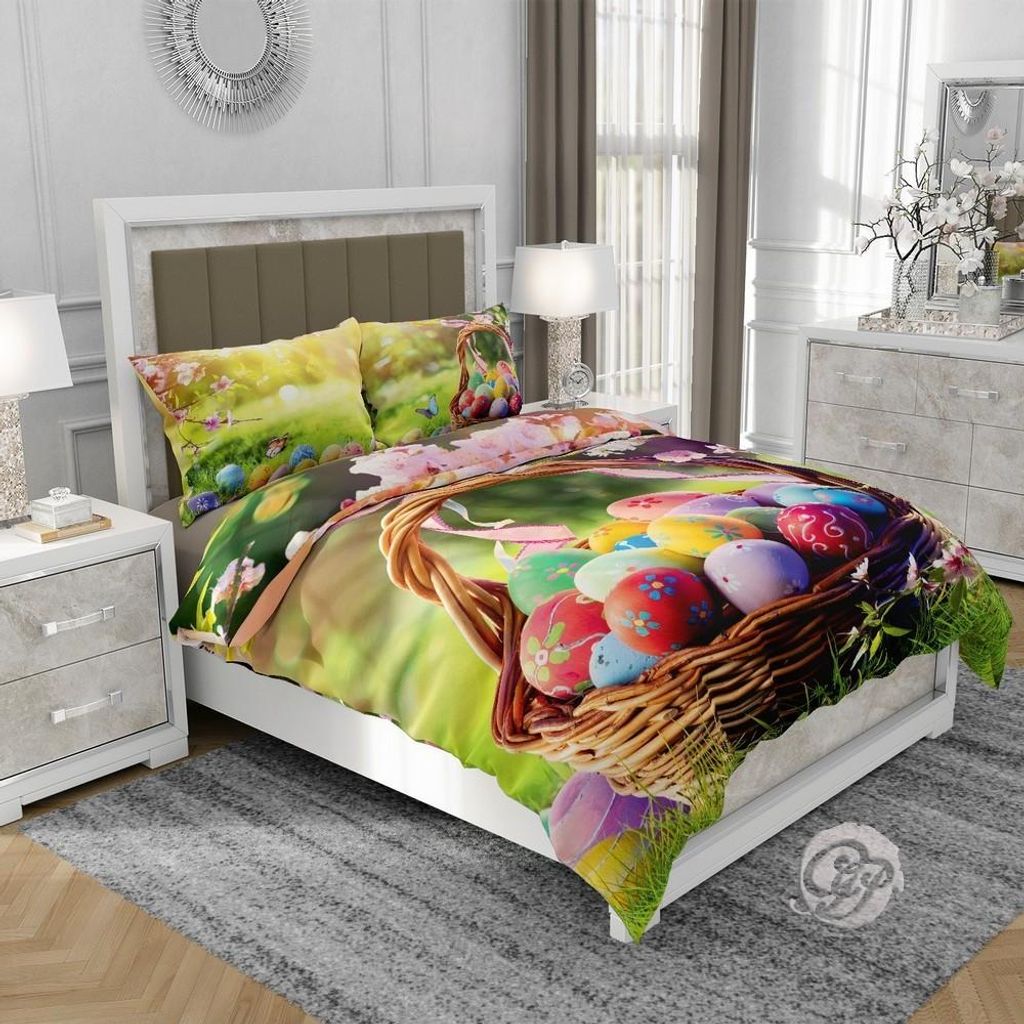 3D Baumwollsatin Bettwäsche 140x200cm OSTERKORB