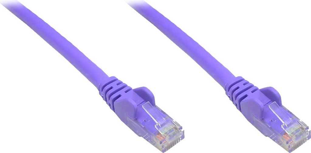 Patchkabel, Cat. 6, U/UTP, violett, 0,5m, Good Connections