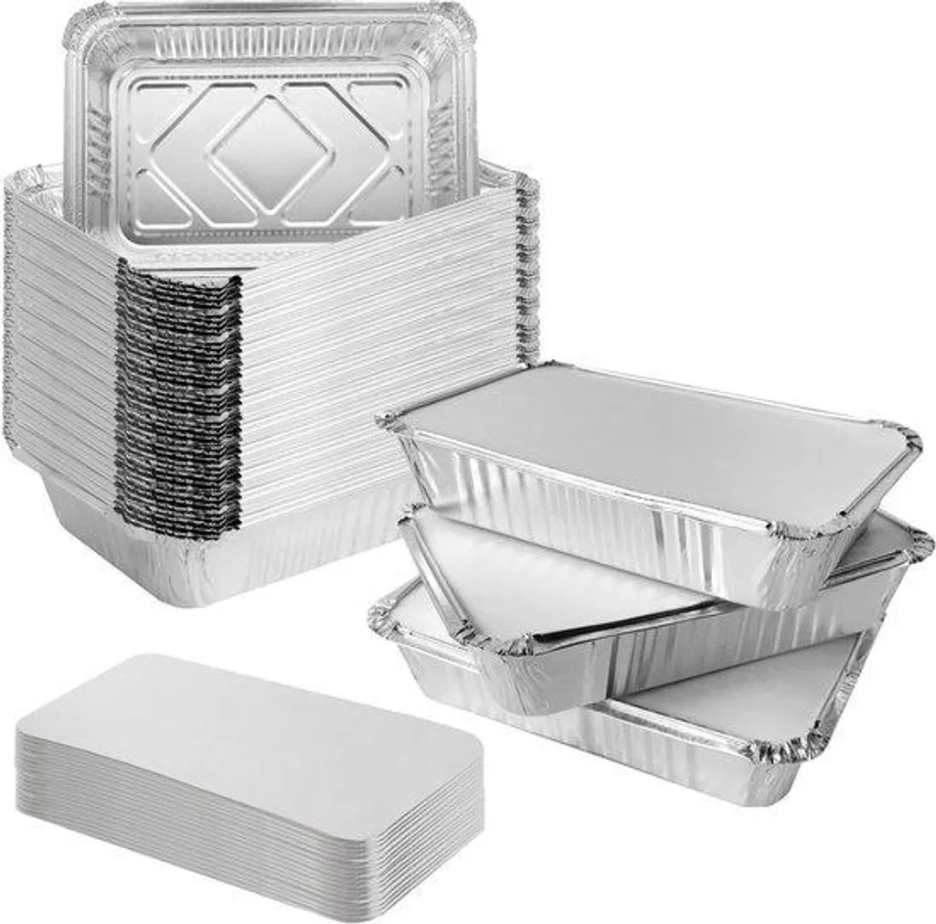 Récipients barbecue en aluminium 1000 ml pour marinades et rôtis de fête
