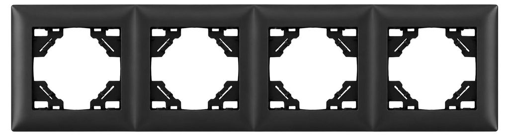 Placca Quadrupla Per Prese Toolight Oste Jnh016-4F Black Immagine del prodotto 