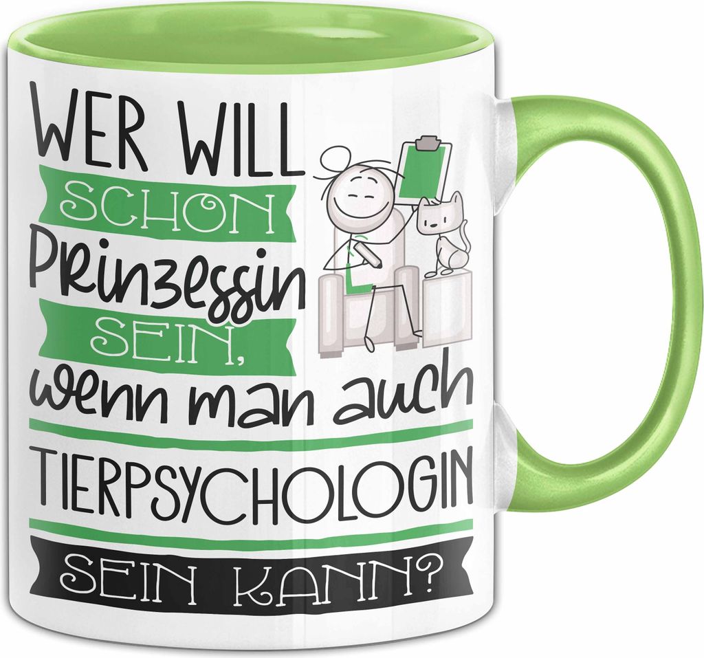 Tierpsychologin Tasse Geschenk Spruch Wer Will Schon Produktbild 