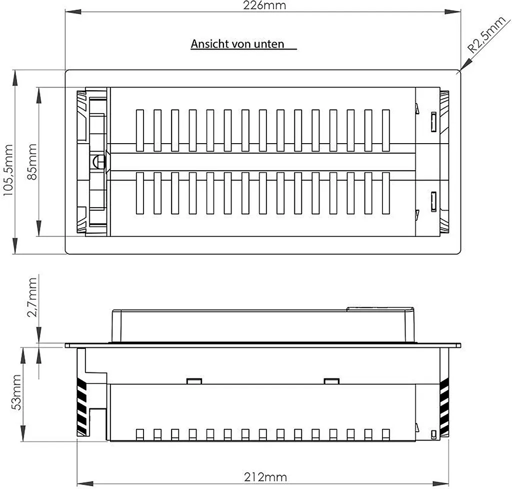 Bloc Multiprise Encastrable Inox Evoline Backflip Double Rotation - 21