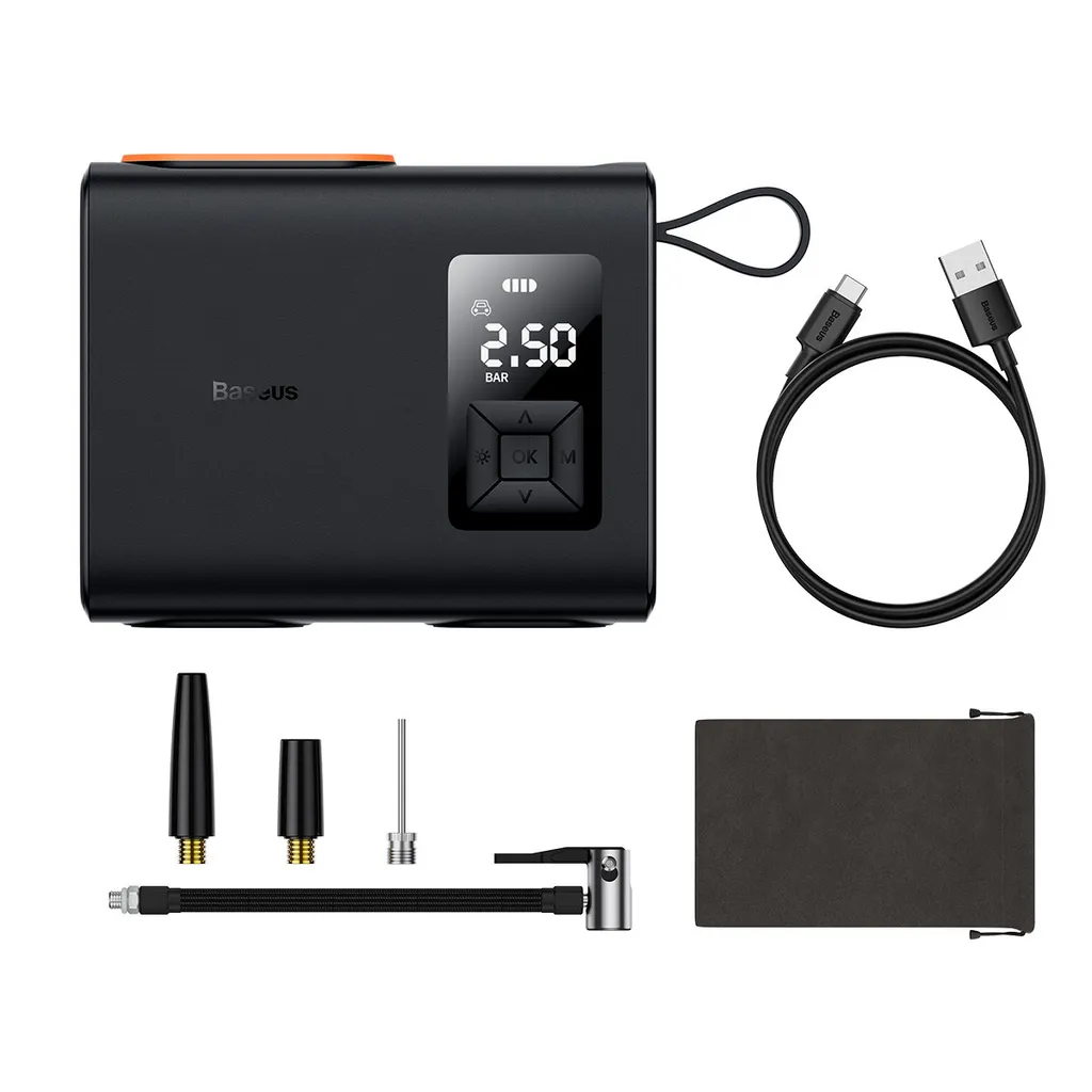 Compresseur de Pneu Baseus : Solution Anti-Crevaison 6000mAh Portable