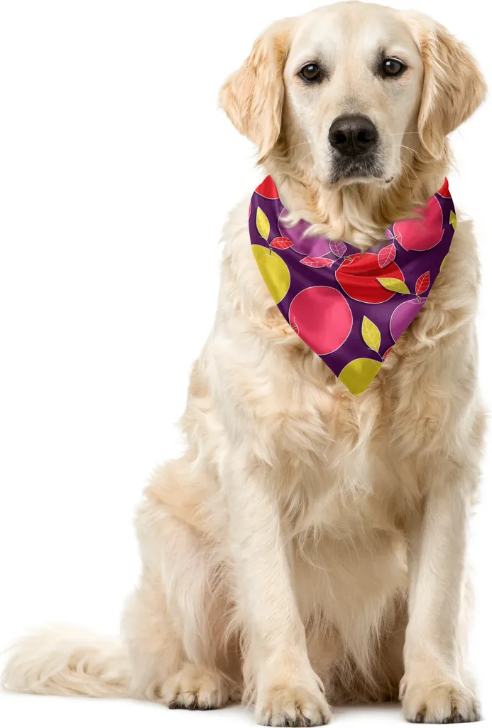 ABAKUHAUS Bandana Pet 40x40cm - Poliestere Tecnico Stampa Mele