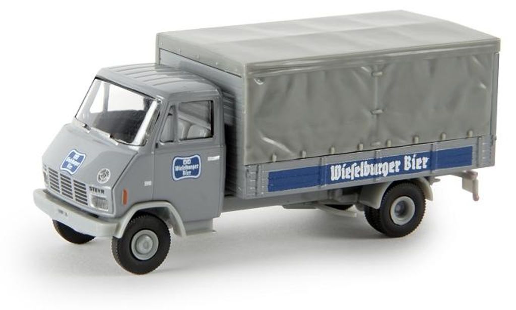 Brekina Steyr 590 mit Getränkeaufbau Wieselburger Bier