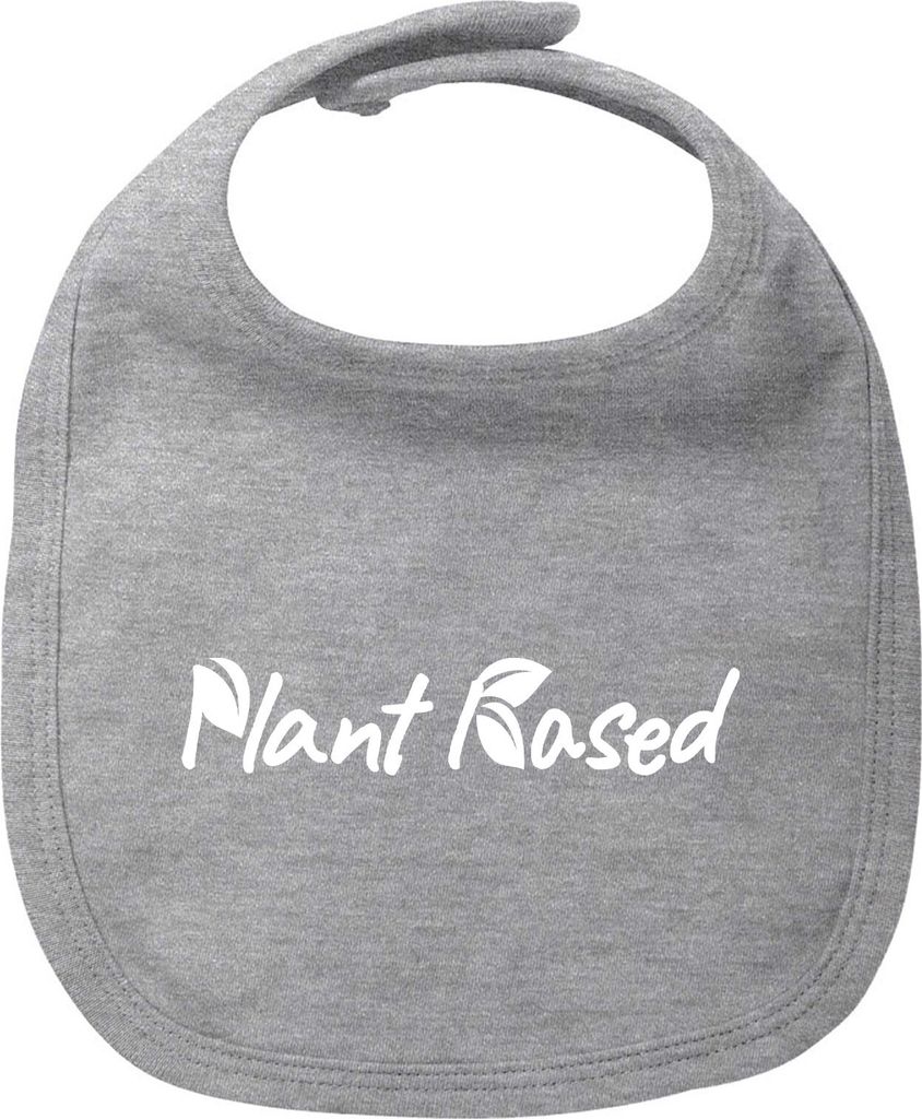 Huuraa Baby Lätzchen Plant Based Blätter Heather Grey Klettverschluss Baumwolle Latz Geschenkidee