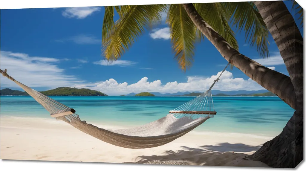 Offerta Quadro 90x50cm Fuga Paradisiaca - Tela Canvas Prezzo Shock