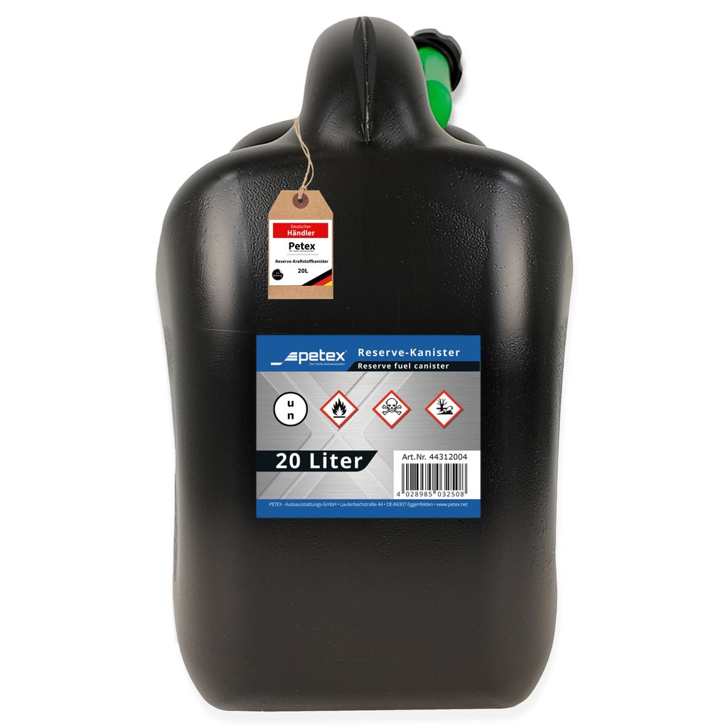 PETEX 20 Liter Reserve-Kraftstoff Kanister, schwarz Produktbild 