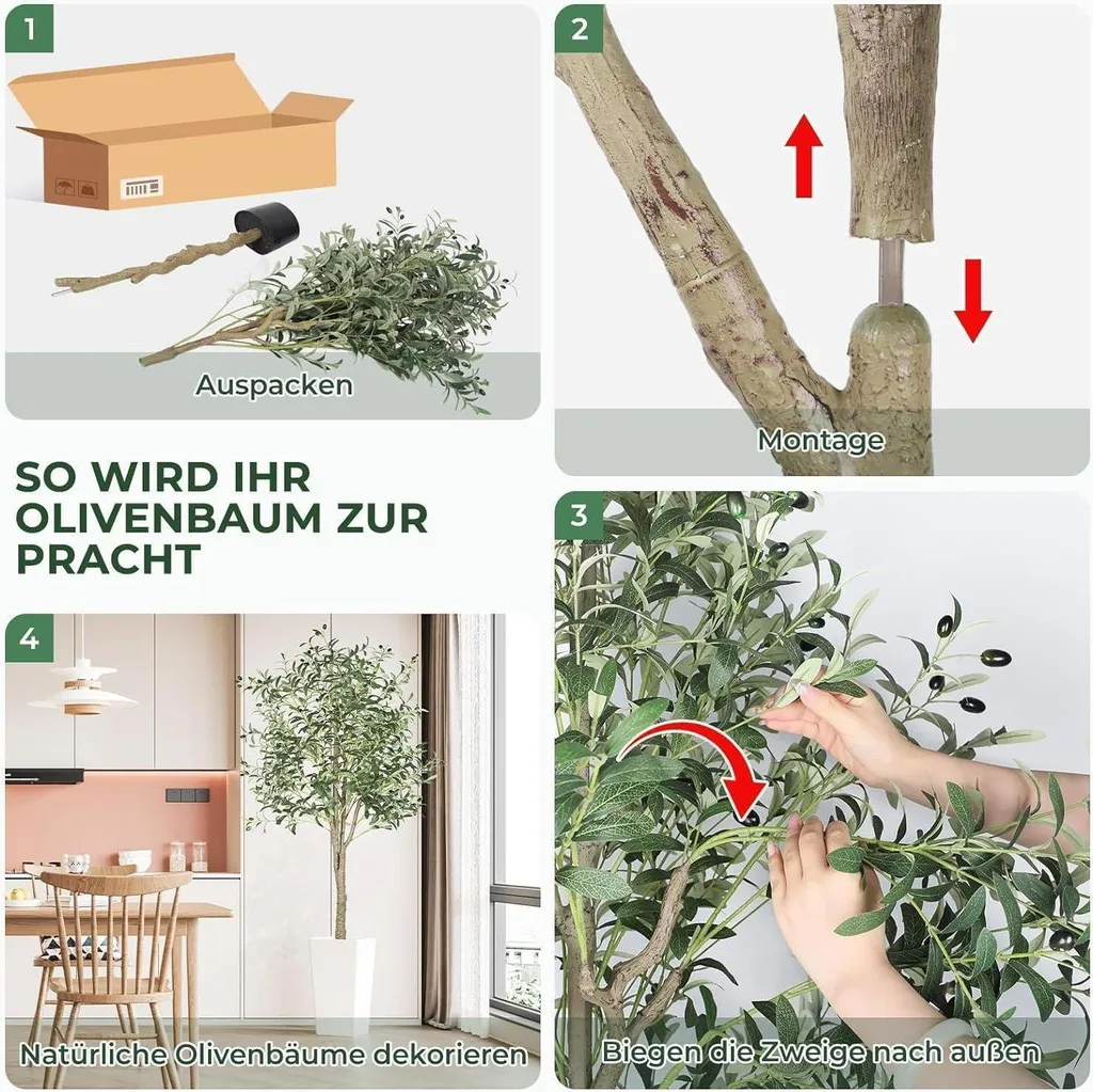 Olivier artificiel 180cm : la solution pour un intérieur vert et chic
