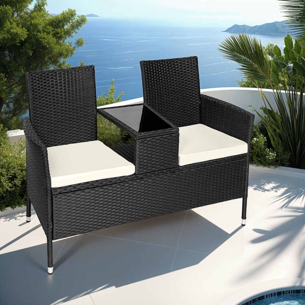 Ratanová záhradná lavica Narbonne 2-miestna 131 x 59 x 82 Obrázok produktu 10