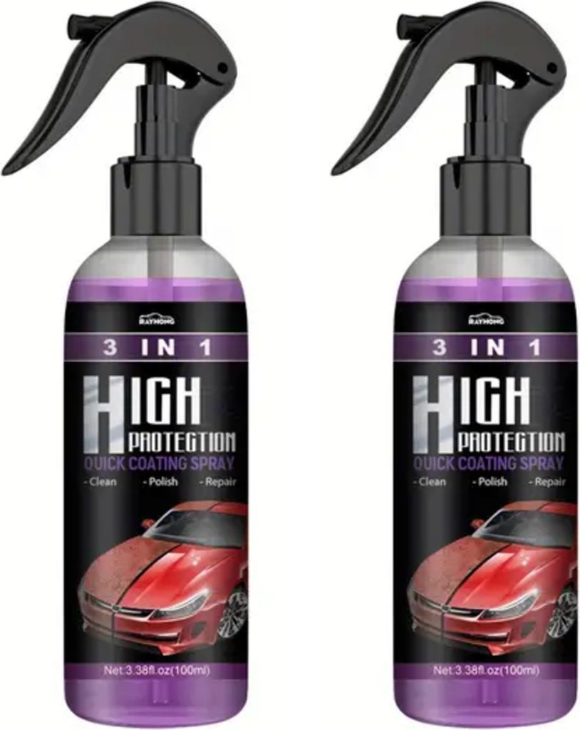 2er Pack, 3 in 1 Spray Autolack Politur Beschichtungsspray Produktbild 