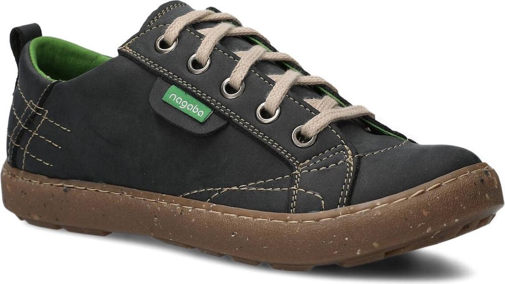 nagaba Halbschuhe Damen Lederschuhe Frauen Schnürschuhe, Graphit, 39