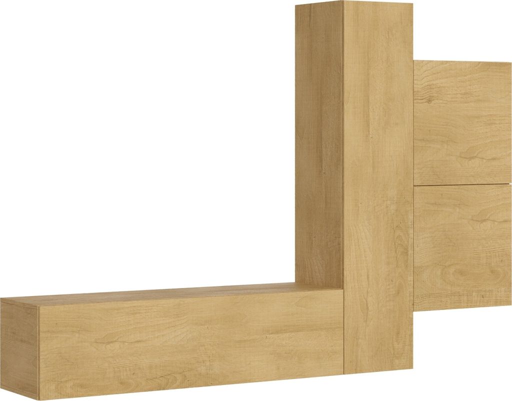 Hängende Wohnwand TV-Schrank mit 4 Holzschränken A112
