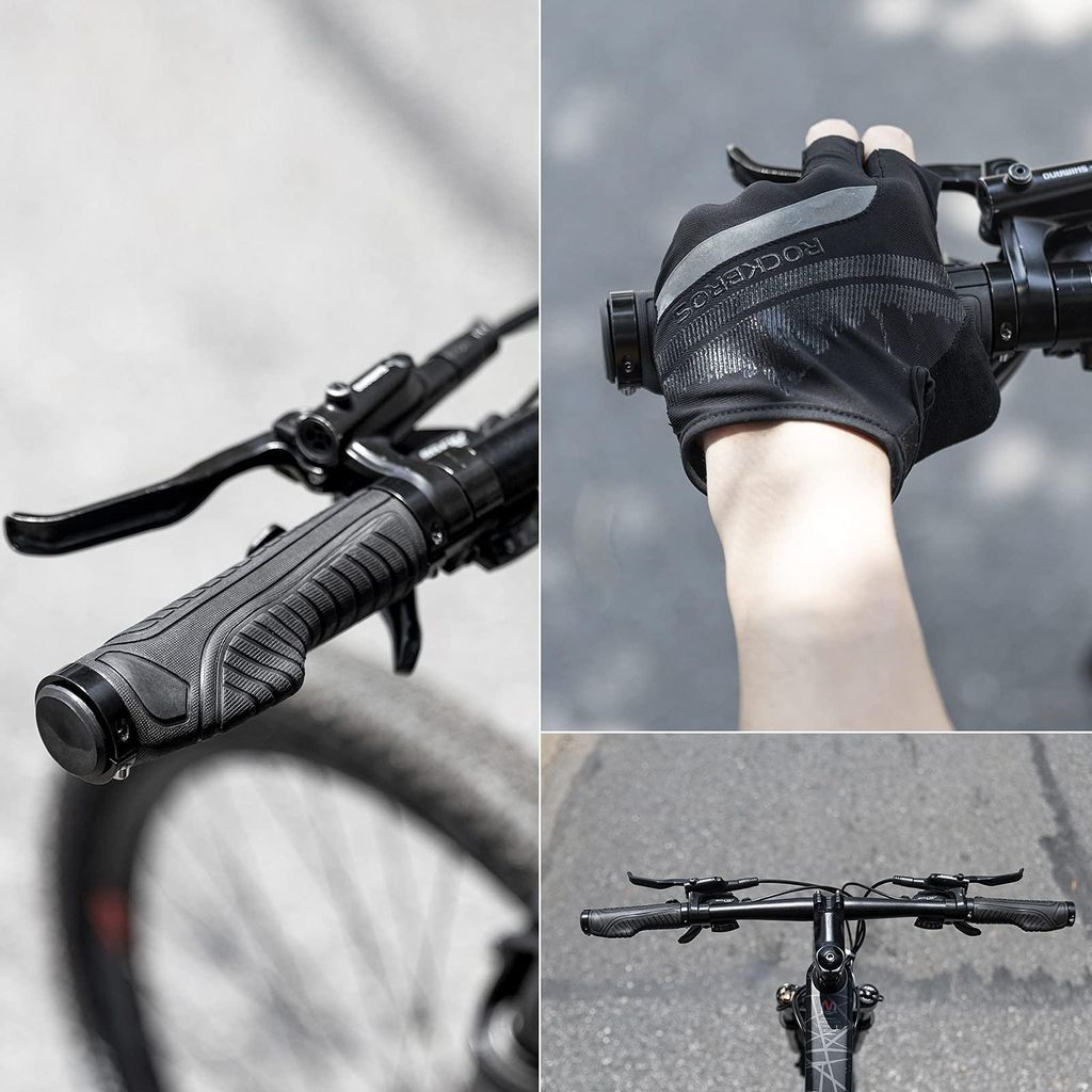 Manopole Per Bicicletta In Gomma Silicone. 1 Paio Di Impugnature Ergonomiche Per Manubrio. Antiscivolo E Comode.