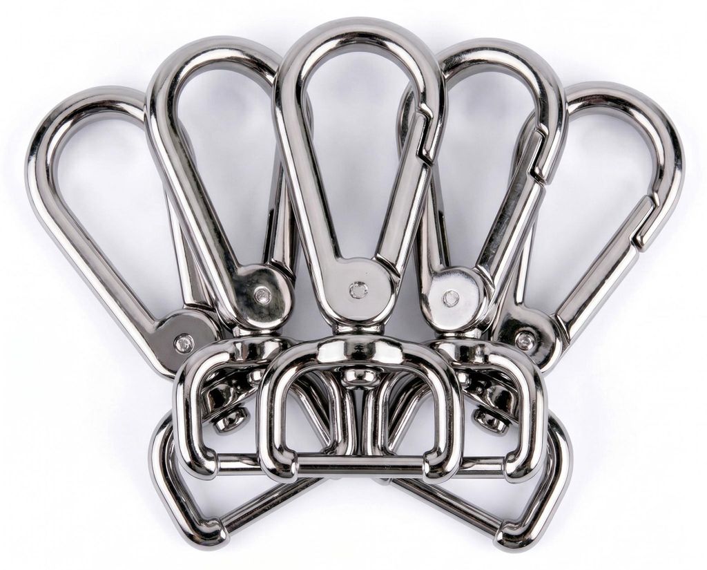 5 Karabiner Karabinerhaken Taschenkarabiner Größen Farbwahl Gurtband Hundeleinen