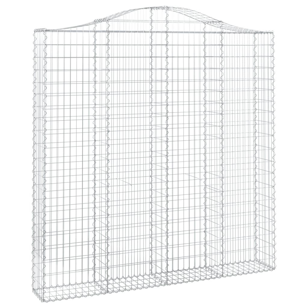 vidaXL Gabione mit Hochbogen 200x30x200/220 cm Verzinktes Produktbild 