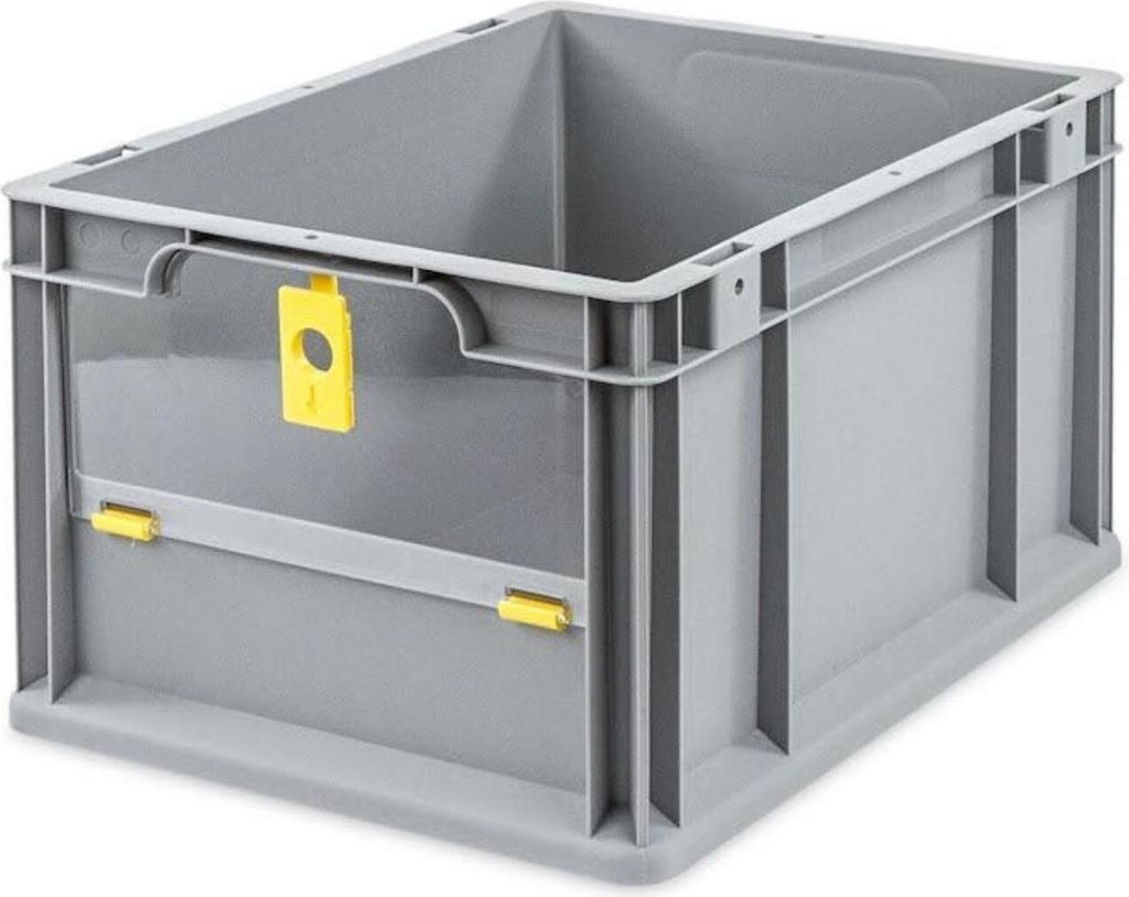 Eurobox NextGen Insight Cover | HxBxT 22x30x40 | 20 Liter | Niedrig/Gelb | Eurobehälter, Transportbox, Transportbehälter, Stapelbehälter