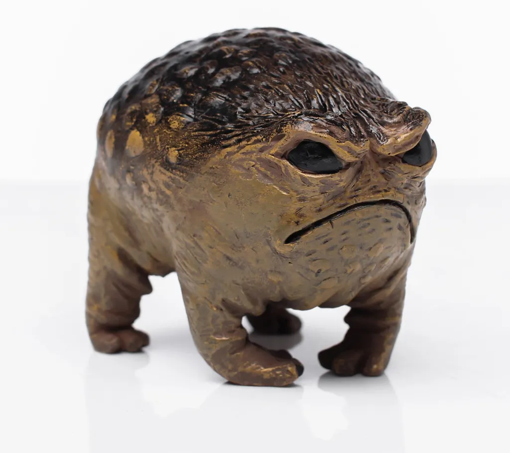 Statue de grenouille moche et furieuse, décoration originale de cour