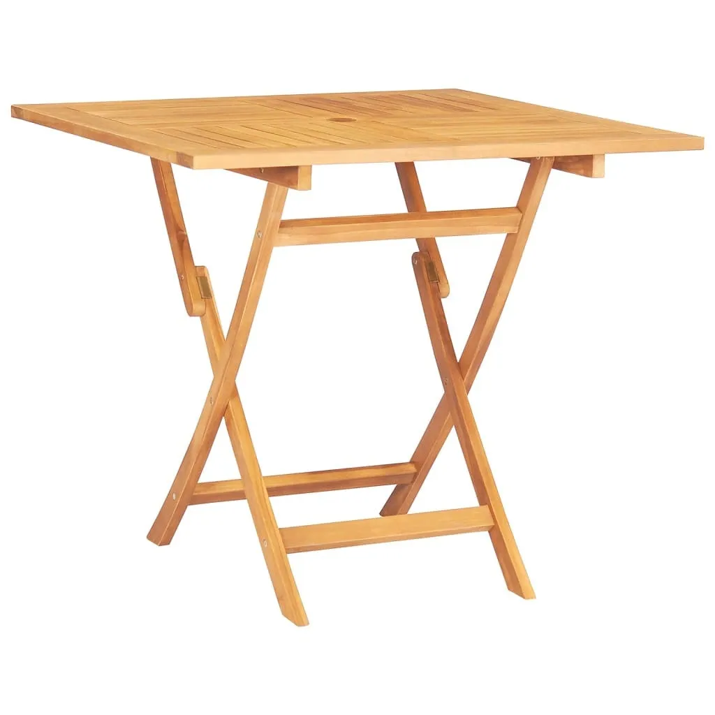 Table de jardin pliante teck massif meuble extérieur durable - 3