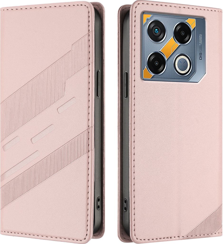 Hülle für Infinix GT 20 Pro, Kunstleder Brieftaschen Handyhülle mit Kartenfach und Standfunktion Pink