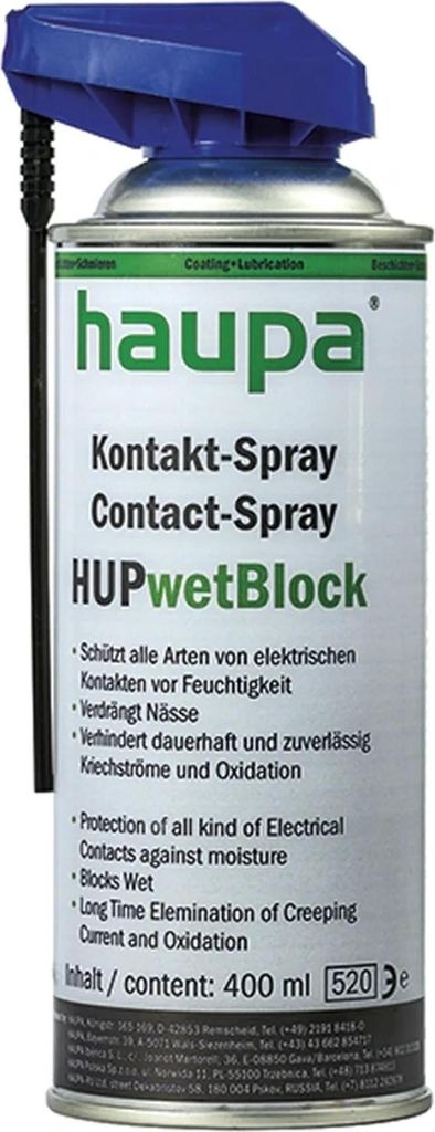 HAUPA Kontakt-Spray "HUPwetBlock", Aerosol, 400 ml, 1 Stk.