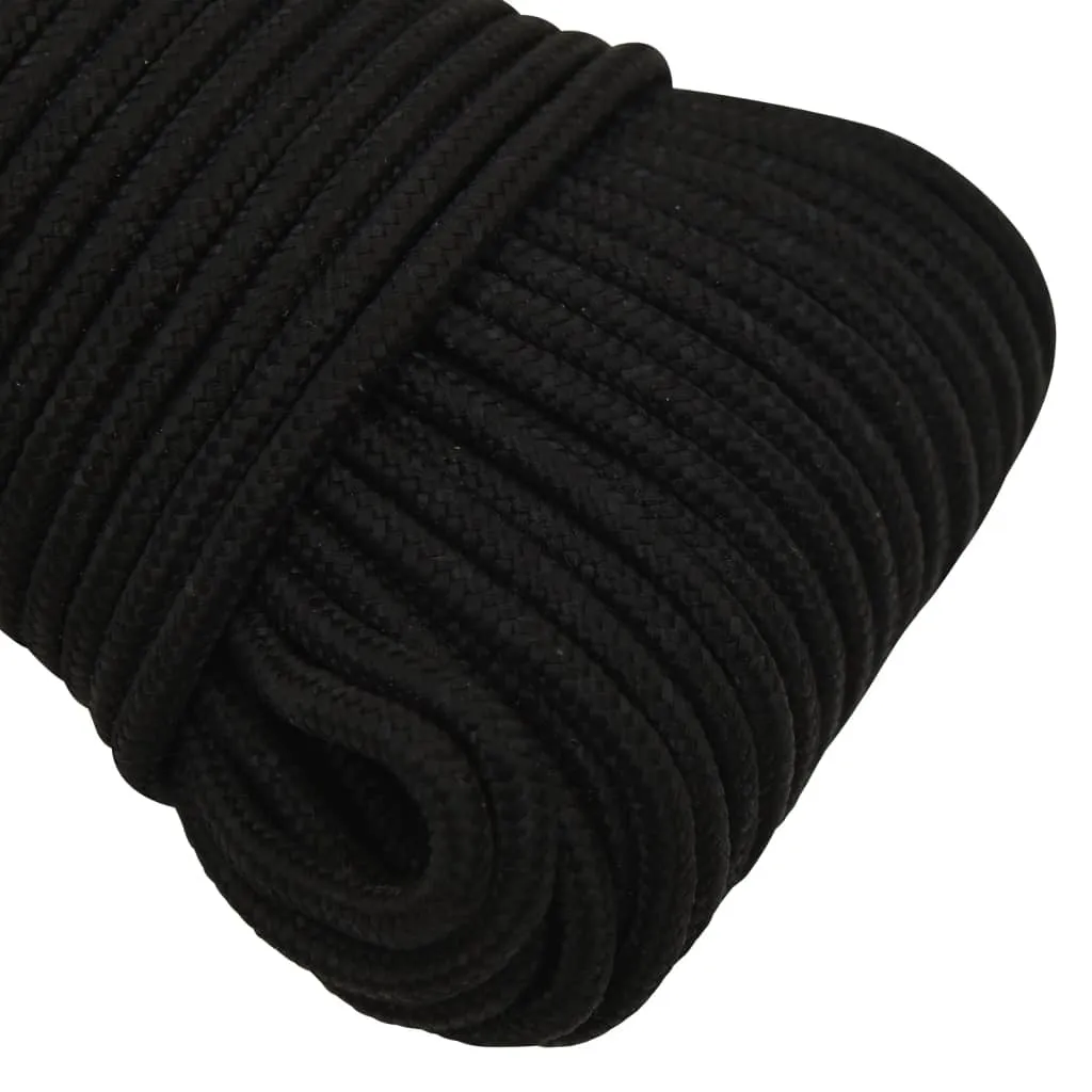 Cordage de sécurité 5 mm pour travaux et chantiers 250 m polyester noir