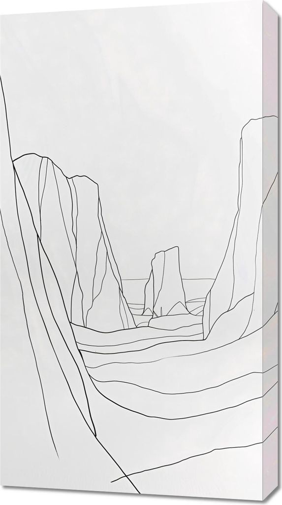 Bild 50x90cm Konturen in der Landschaft