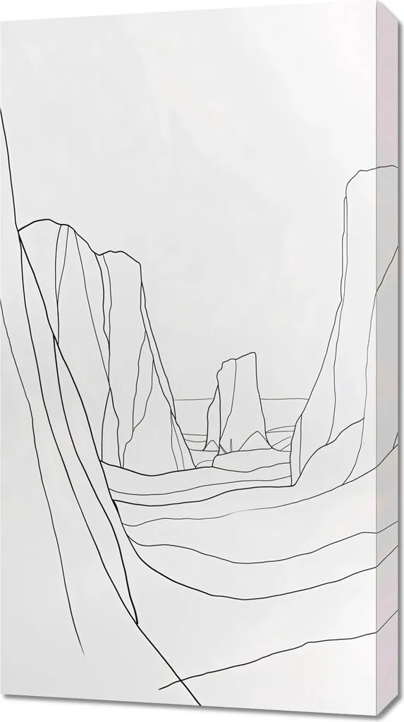 Quadro Moderno Paesaggio 50x90 - Arredo Casa Minimalista e Contemporaneo