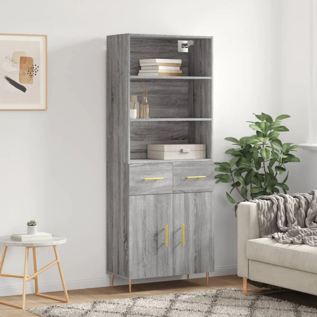 OFFERTA Credenza Grigio Sonoma vidaXL 69,5x34x180 cm - Acquista Ora