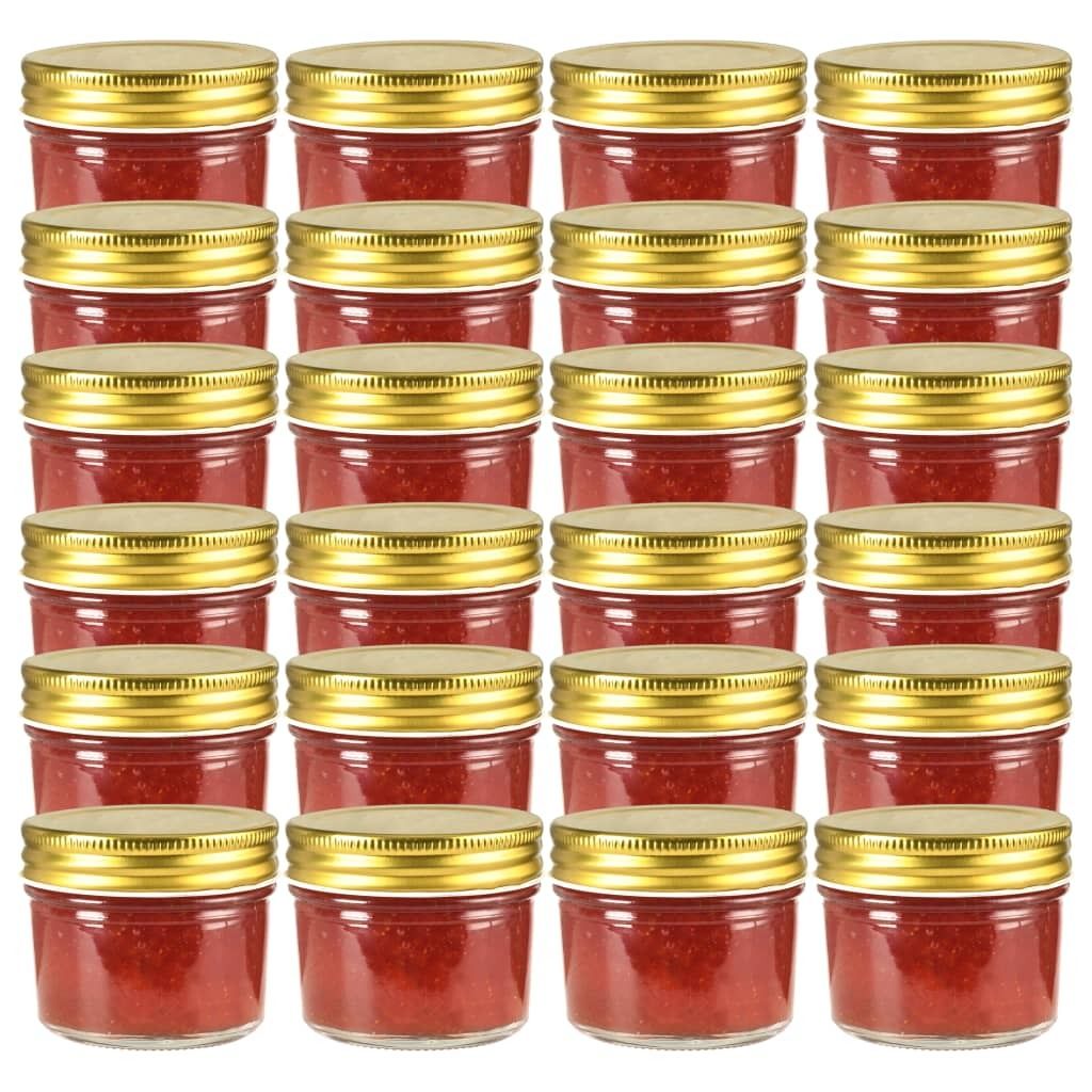 "im Angebot" Marmeladengläser mit goldenen Deckeln 24 Stk. 110 ml - Marmeladengläser CC20257