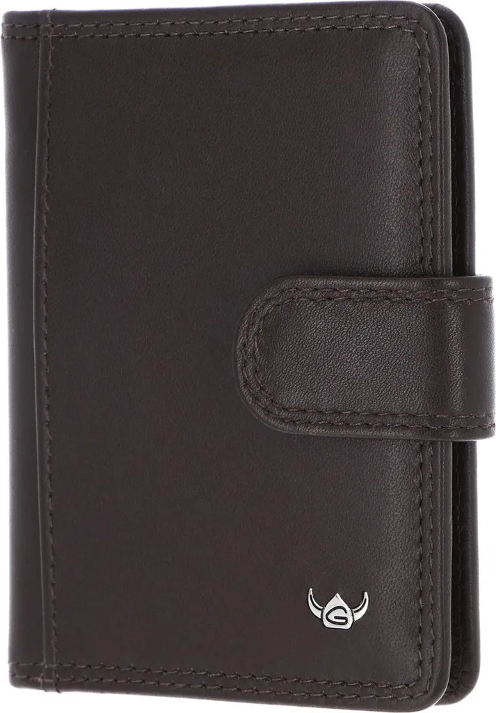 Golden Head Polo 4516 Étui Carte Crédit Cuir RFID Protect Marron Foncé
