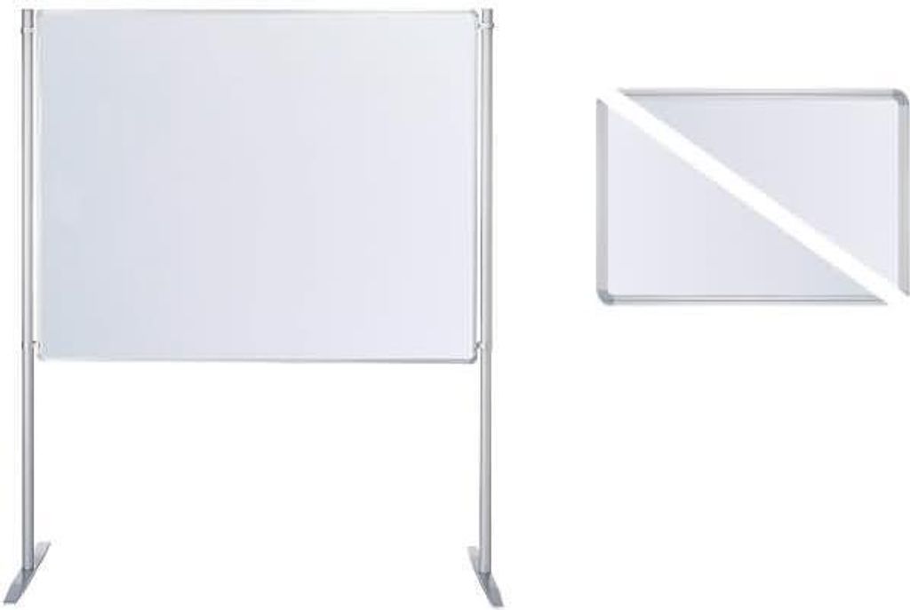 Stellwand-Set Grundelement Stabfuß beidseitig Fair B1800xH1200mm weiß