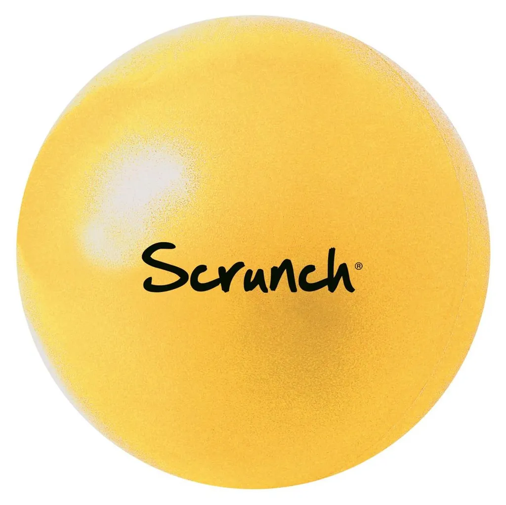 Fini les ballons encombrants avec la Scrunch Ball pliable silicone jaune