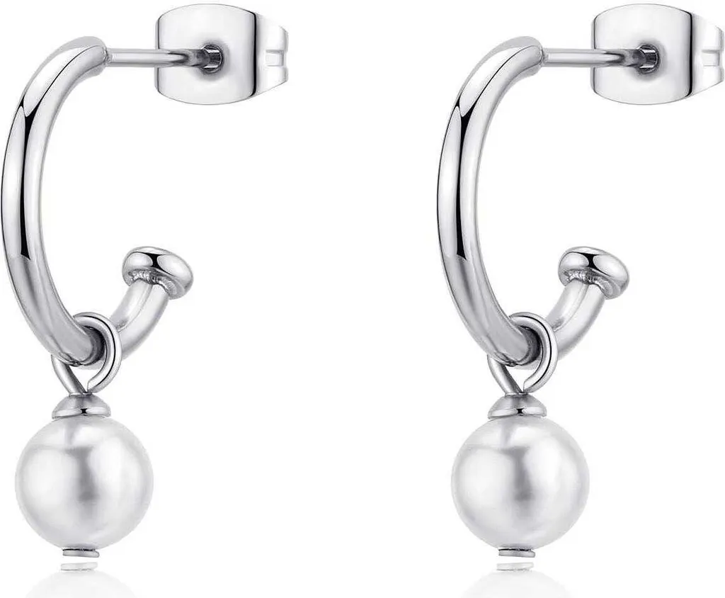 Anelli Wisdom SWI21: Eleganza in Acciaio e Perle 2in1 per Donna