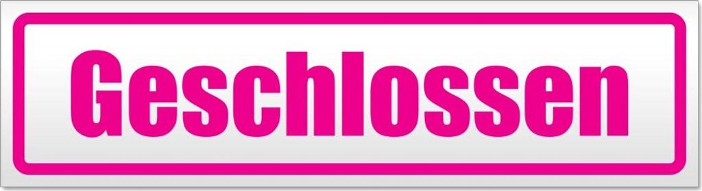 Geschlossen Magnetschild Schild magnetisch