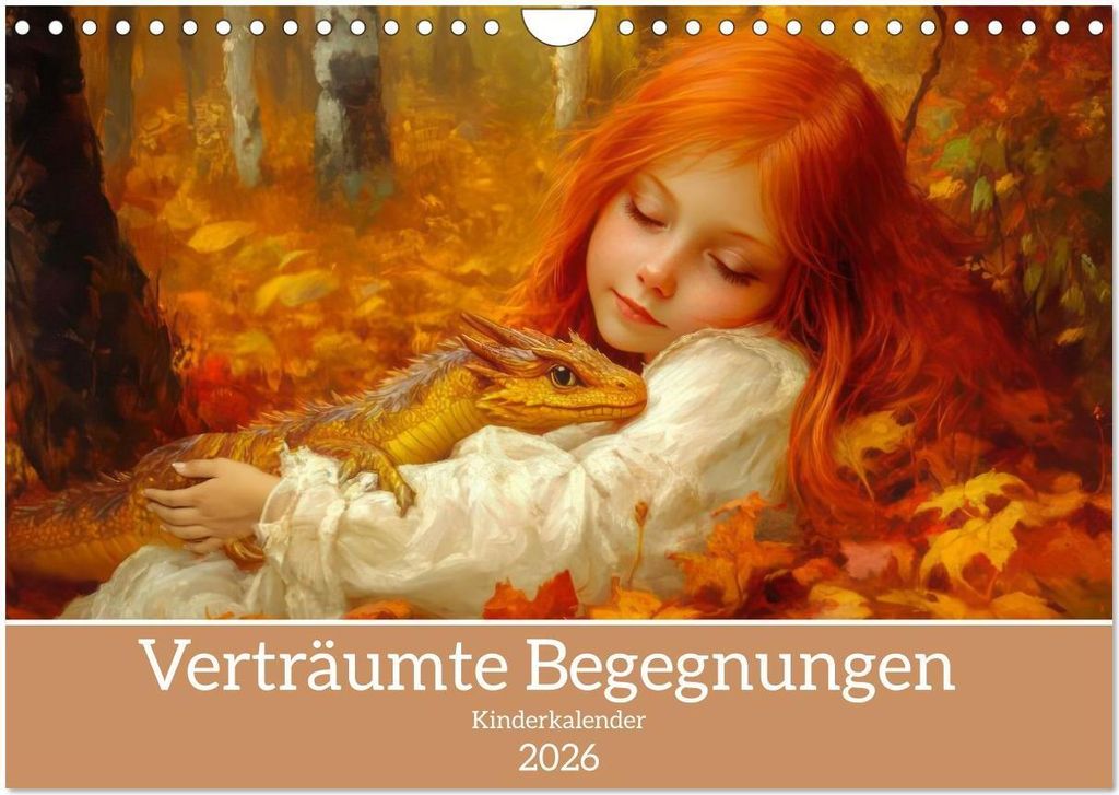 Verträumte Begegnungen - Kinderkalender (Wandkalender 2026 DIN A4 quer), CALVENDO Monatskalender