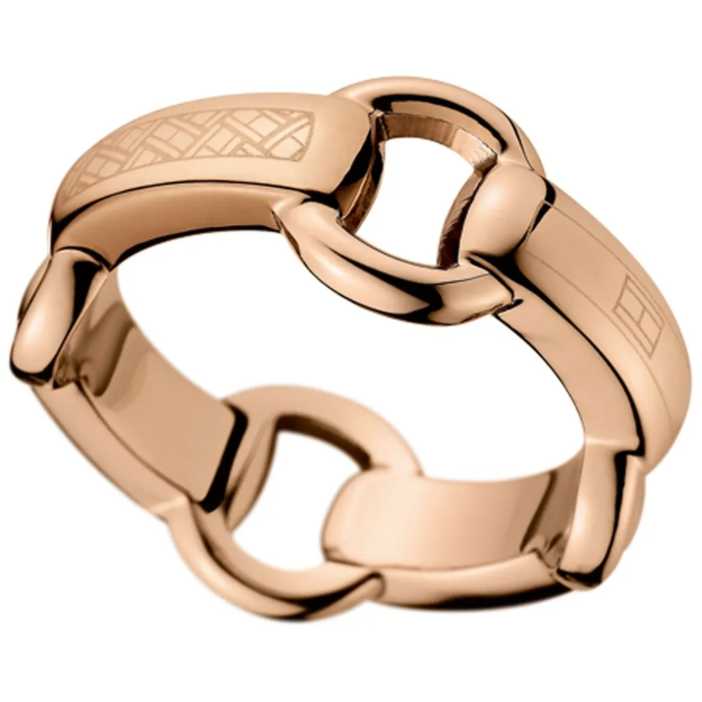 Anello Donna Tommy Hilfiger 2700104B Misura 14 Acciaio Rosa