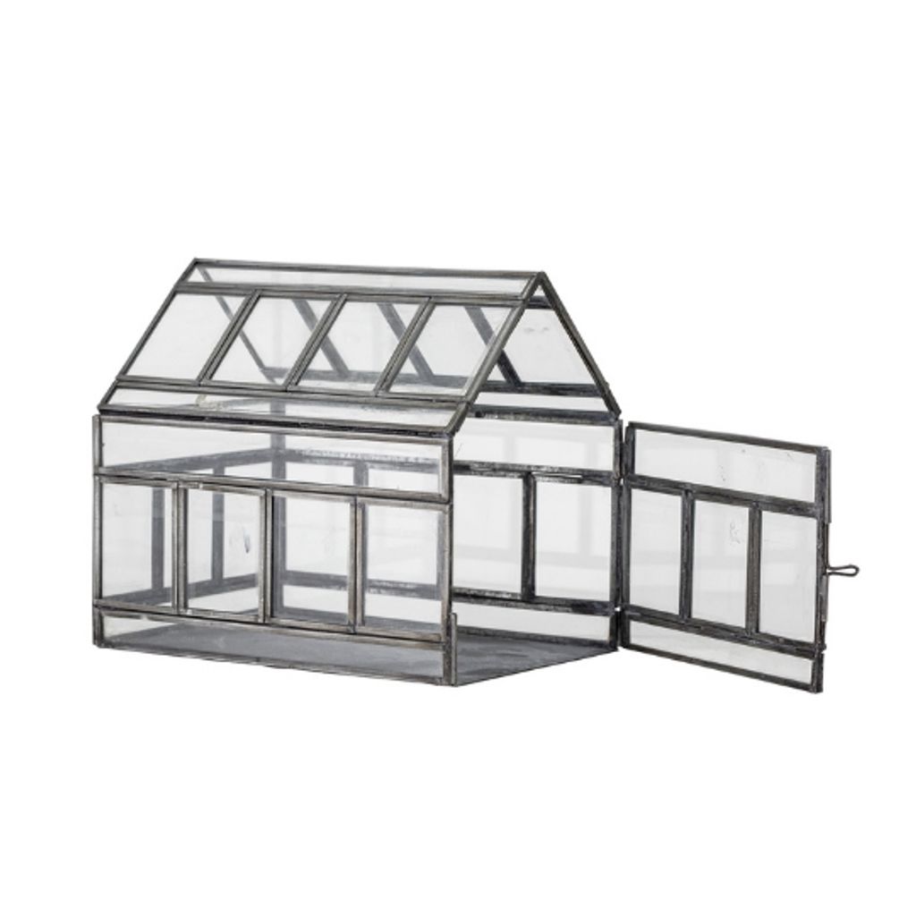 Großes Glasterrarium Mit Metallwanne & Kugelfüßen – Für Pflanzen & Kleintiere, 24,1x14,5x30 Cm