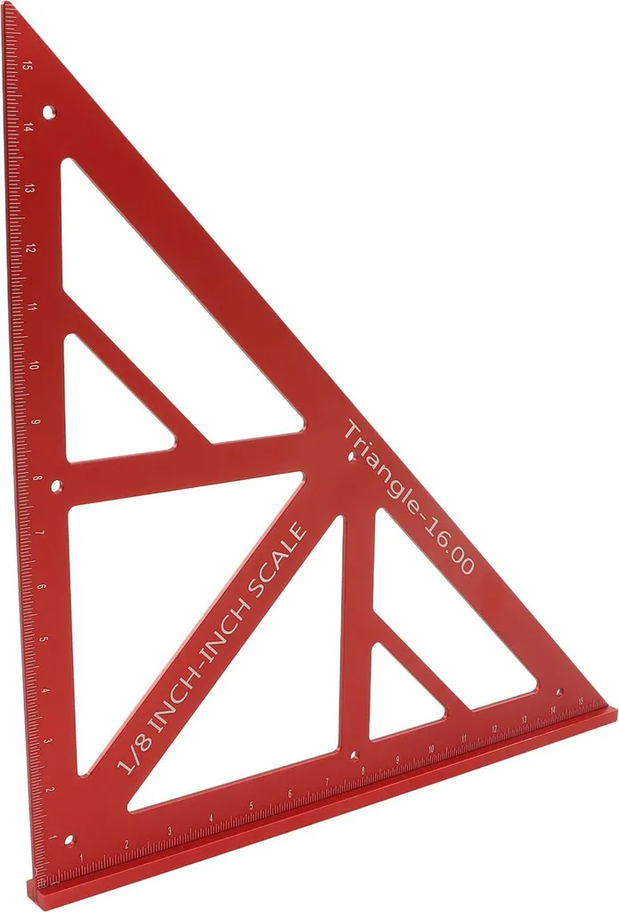 Règle triangulaire robuste en alu avec rapporteur d'angle pour le bois - 3