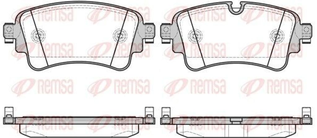 REMSA Bremsbeläge Satz Hinten Bremsklötze für VW Touareg (CR7) 1669.08