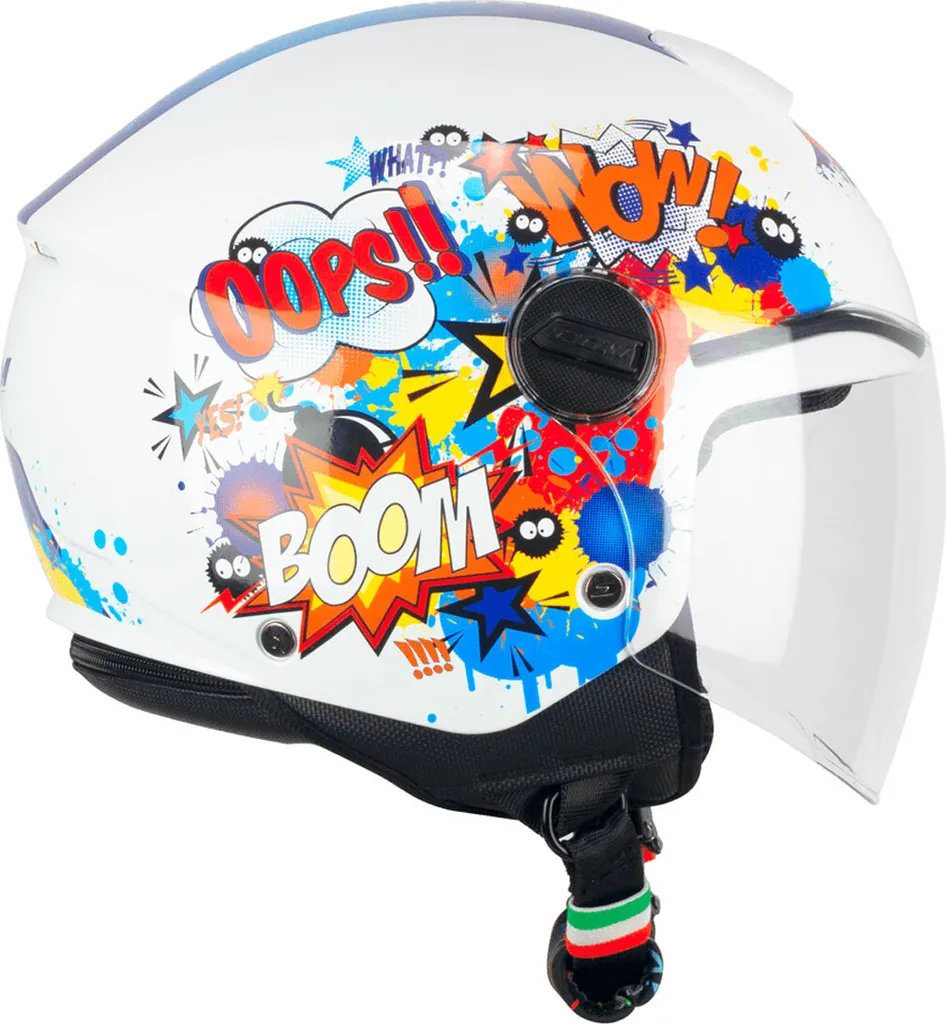 Casque Jet Moto pour Enfant CGM 261G MINI COMICS Bleu et Blanc JXL