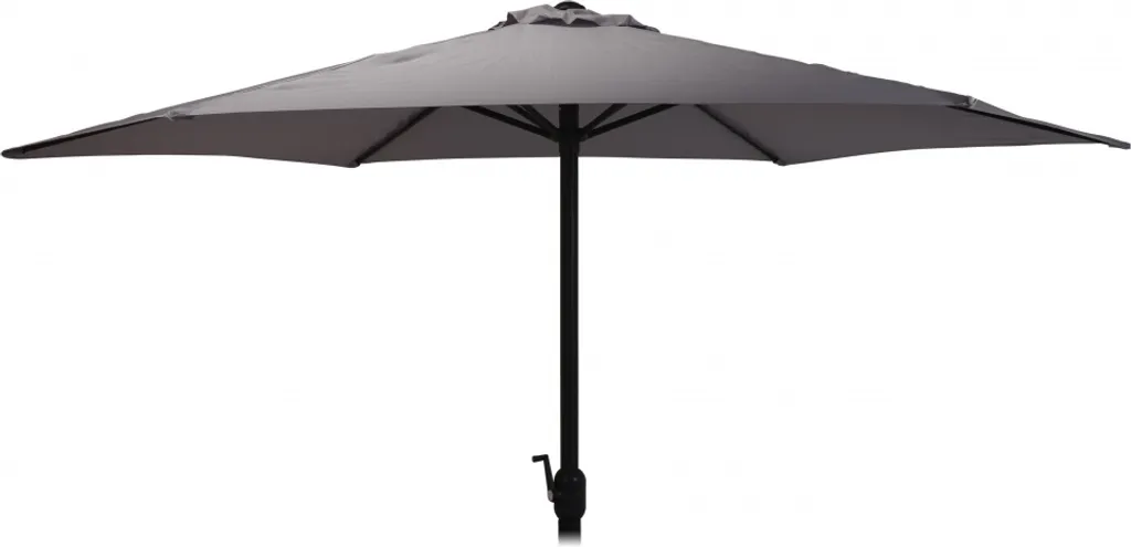 Parasol Dia 300 cm Aluminium et Polyester Gris Anthracite pour Jardin