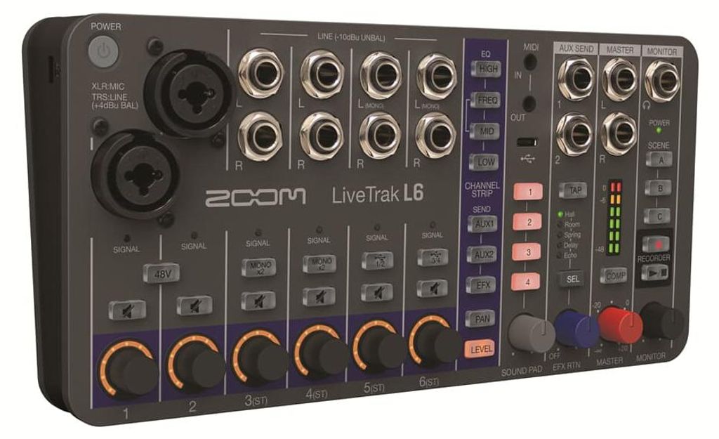 Zoom LiveTrak L6, 10 kanály/kanálov, Inštalácia do Racku, 5 Obrázok produktu 