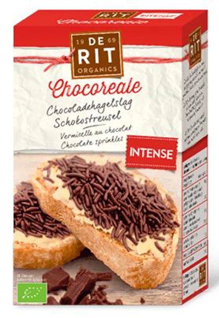 De Rit Chocoreale hagelslag puur  (225 gr) Productafbeelding 