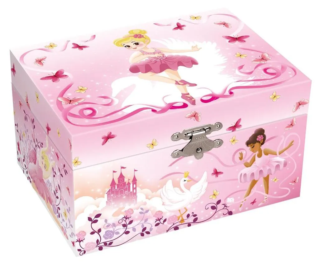 Boîte à bijoux Harlequin et boîte à musique Ballerine au Lac des cygnes