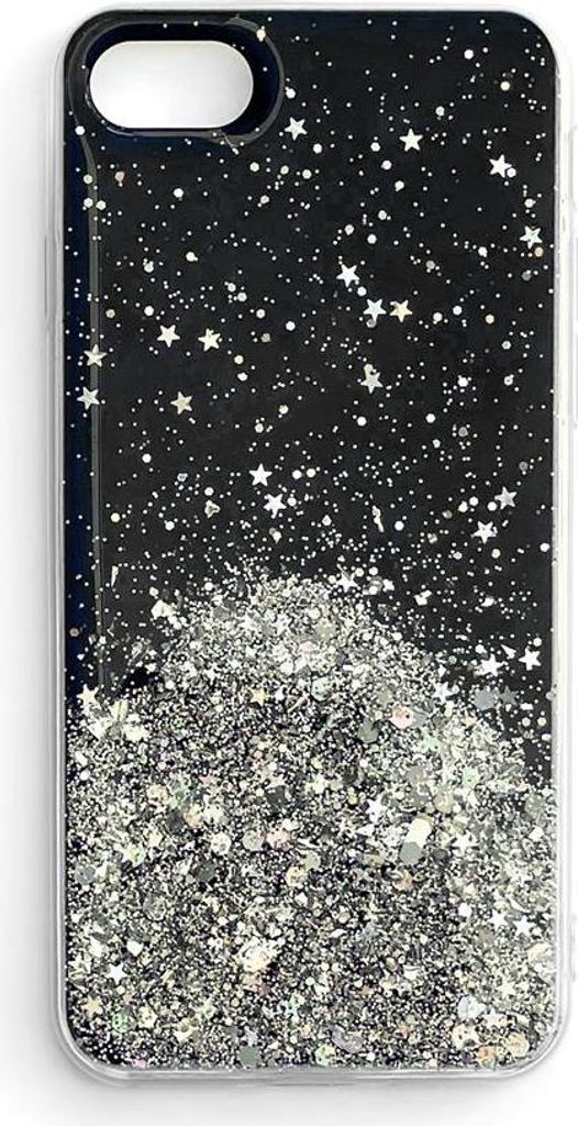 Wozinsky Star Glitter Glänzende Schutzhülle mit Glitzer für Xiaomi Redmi K40 Pro+ / K40 Pro / K40 / Poco F3, Schwarz